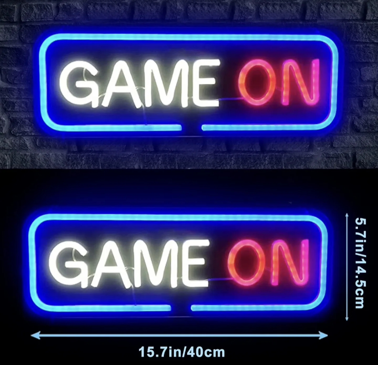 Led neon icon game on