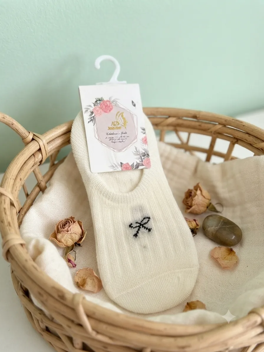 Plain Cotton No-Show Socks