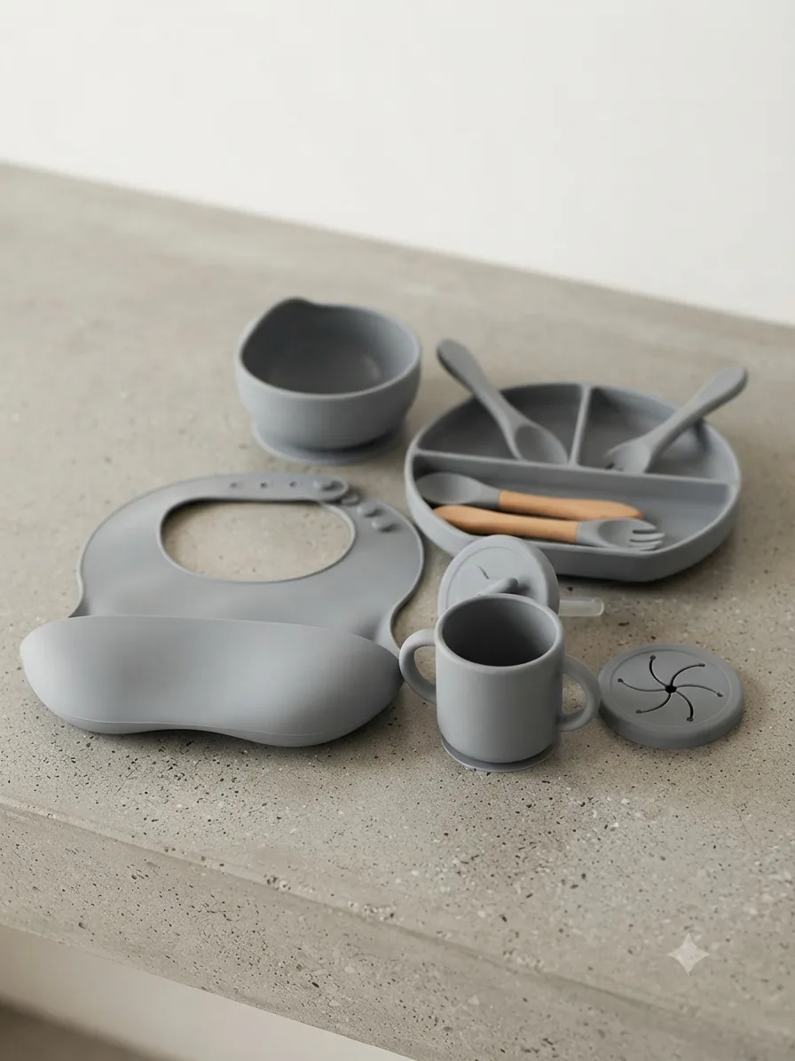 10-Piece Silicone Baby Feeding Set