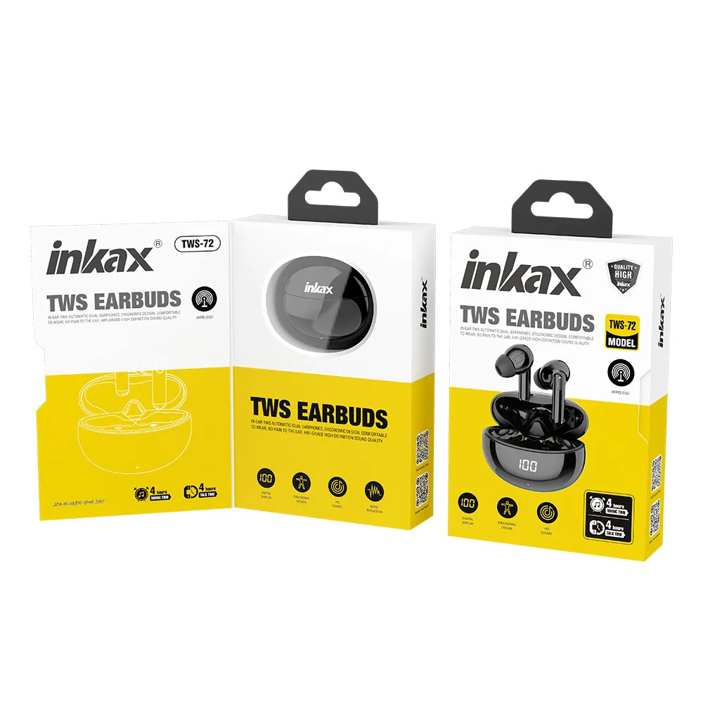 INKAX TWS-72 300mAh 4H Wireless Earphone