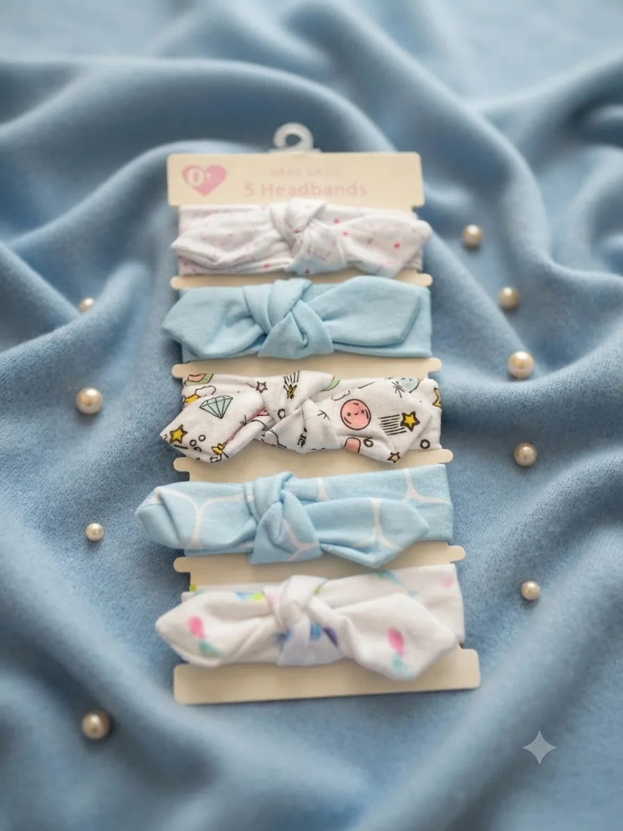 5-Piece Girls’ Bow Hair Tie Set