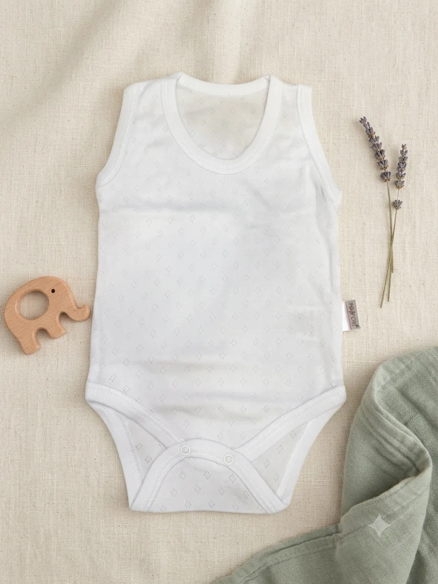 Ribbed Cotton Baby Sleeveless Bodysuit