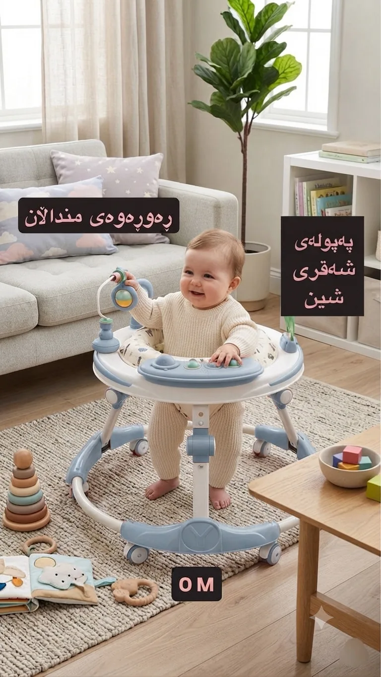 ڕەورەوەی خڕی 360° بە پلەی لەعابە و ئاسن بۆ منداڵان