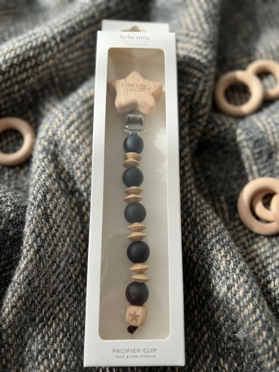     Bébè Mila Silicone Pacifier Holder Chain