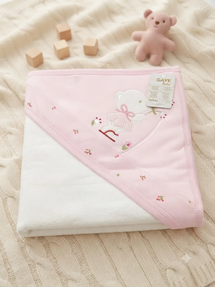 Gaia Patterned Baby Bath Towel