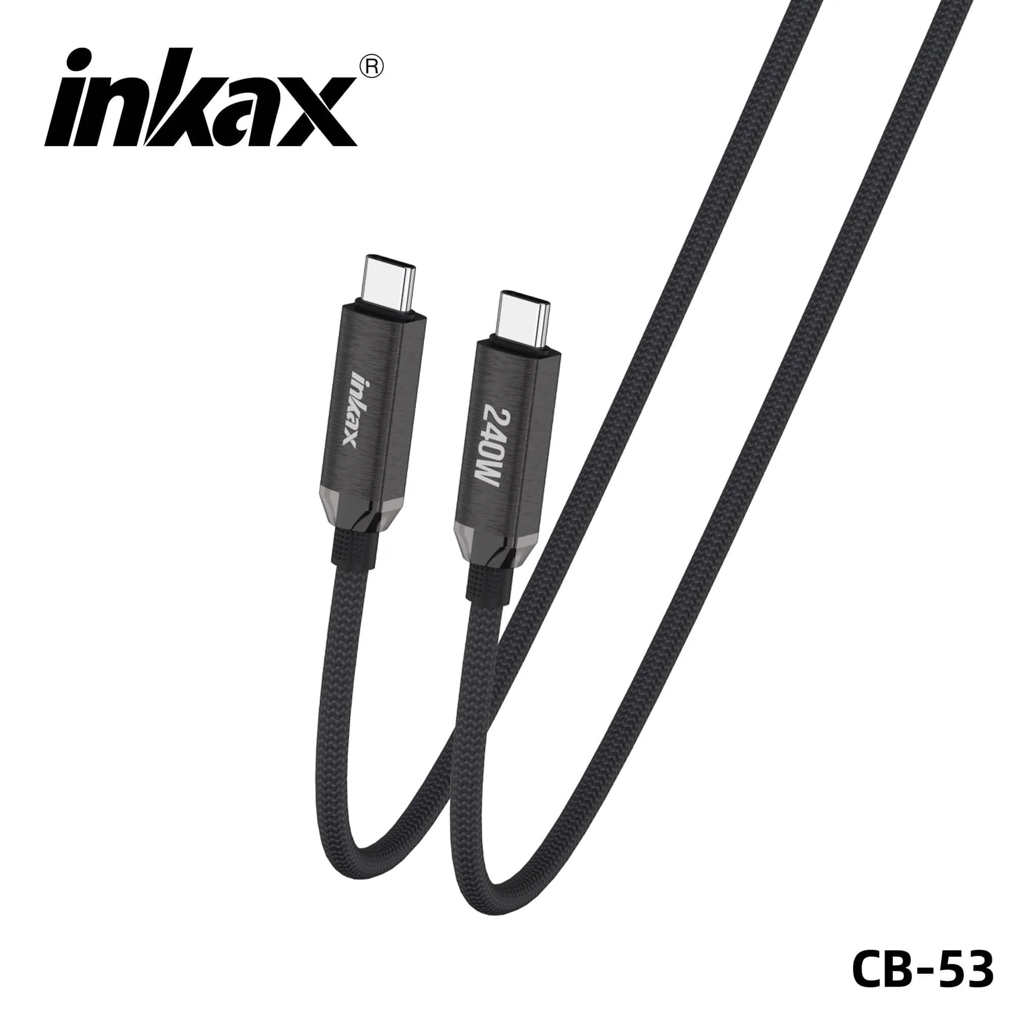 INKAX CB-53 Type-C to Type-C Cable, 240W, 2 Meter Long