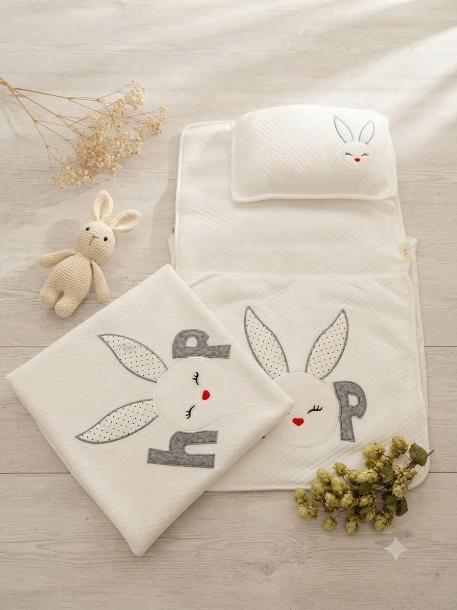 My Baby 3-Piece Baby Mattress & Pillow Set – Animal Design
