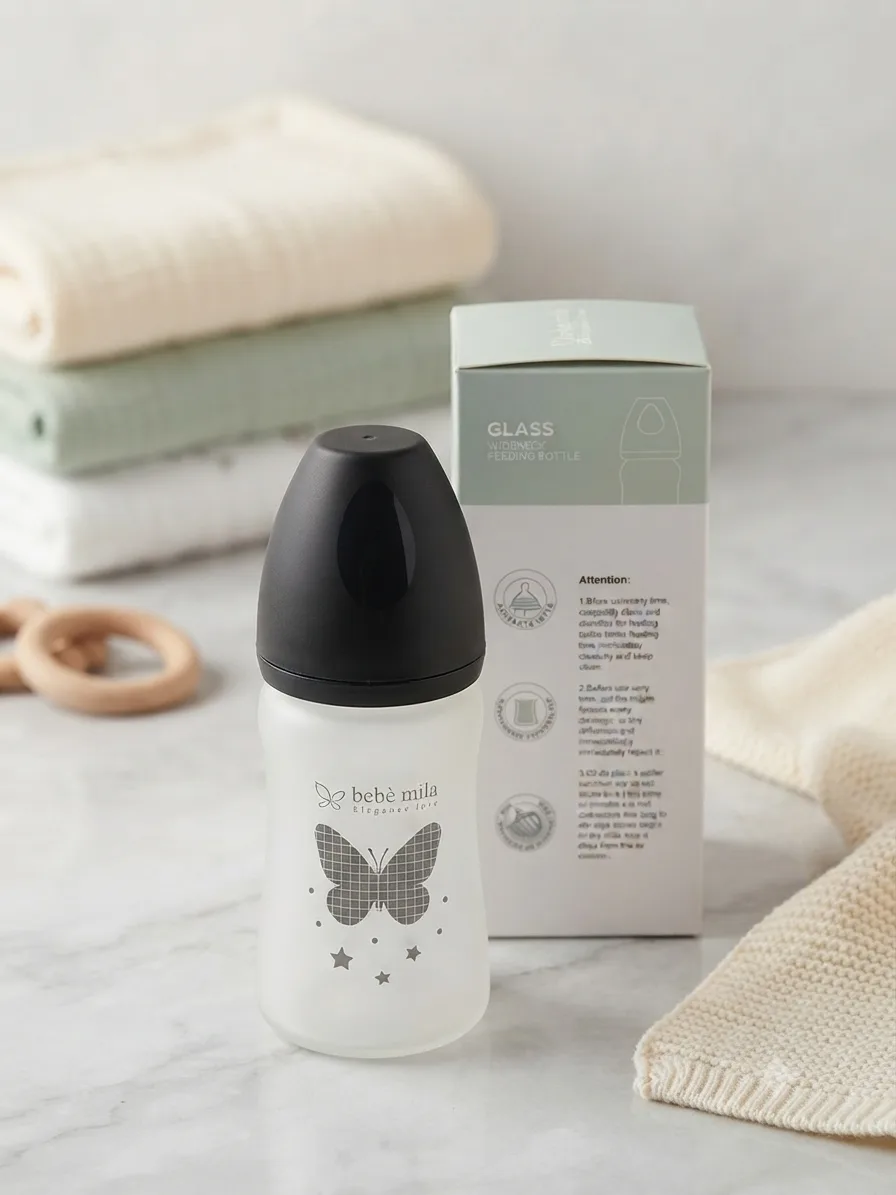 شیری تەواو سیلیکۆنی Bebe Mila 210ml دژە شکان – +3 مانگ