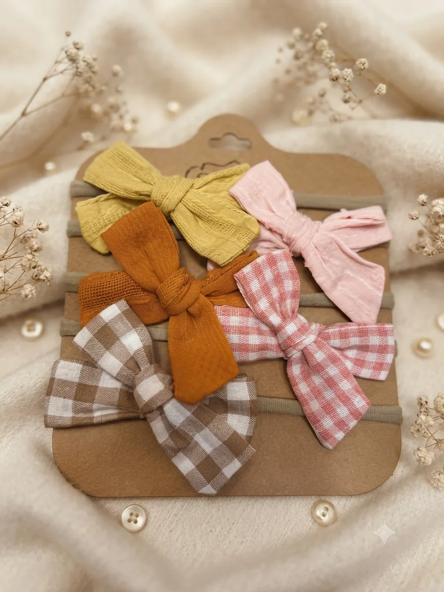 5-Piece Girls’ Bow Hair Tie Set