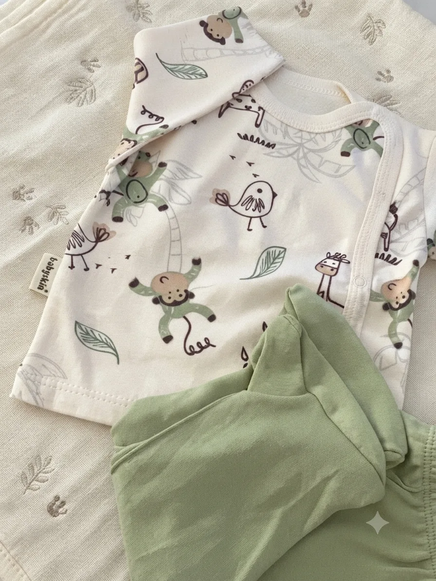 2-Piece Baby Set (0–3 Months) – Animal Design