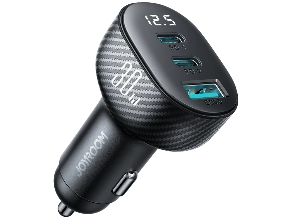 JoyRoom JR-CCD04 30W 2C1A Digital Display Car Charger JoyRoom JR-CCD04 30W 2C1A Digital Display Car Charger