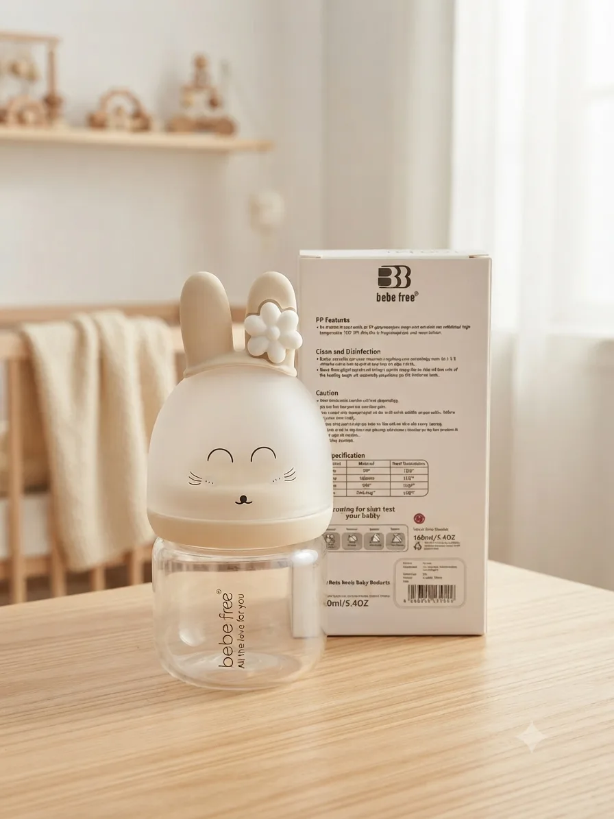 Bebe Free PP Baby Feeding Bottle 100ml (3oz), Shatter-Resistant – Newborn+