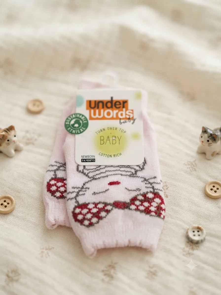 Cotton Baby Socks with Cat 