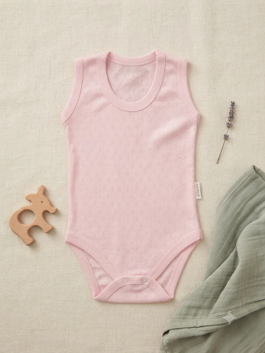 Ribbed Cotton Baby Sleeveless Bodysuit