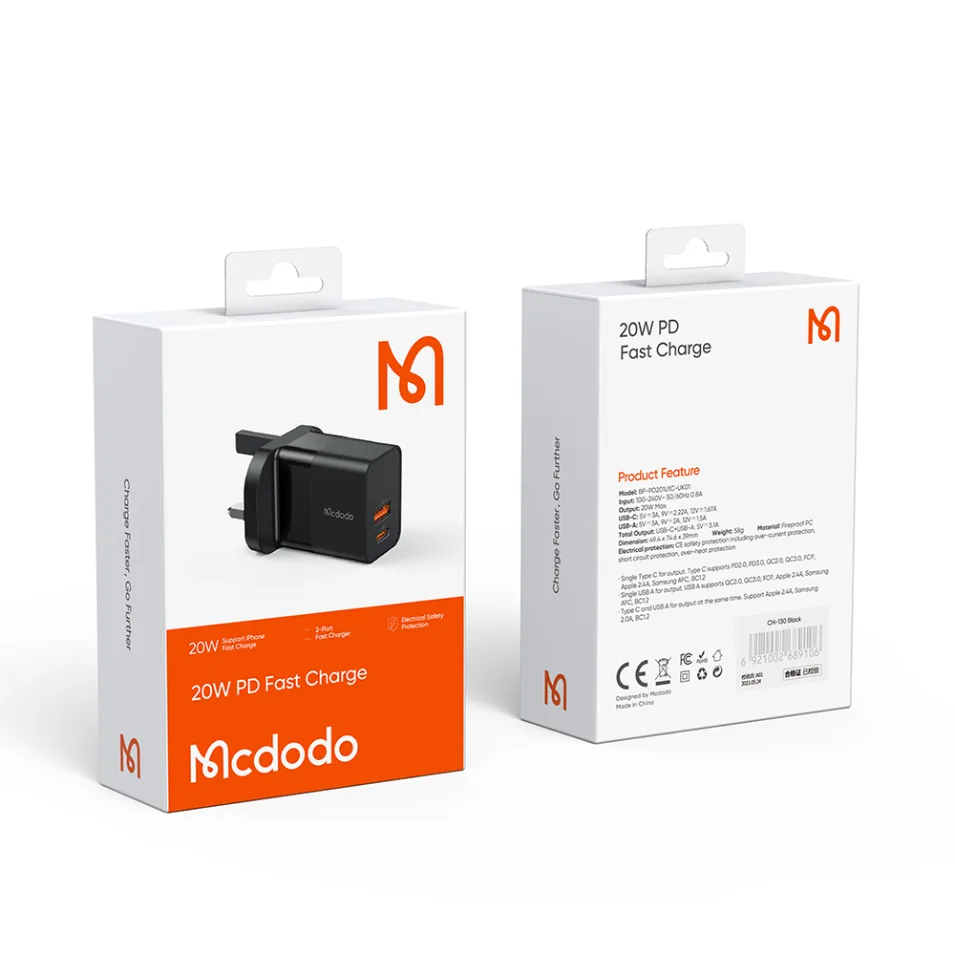 Mcdodo 20W PD+QC Travel Charger (CH130)