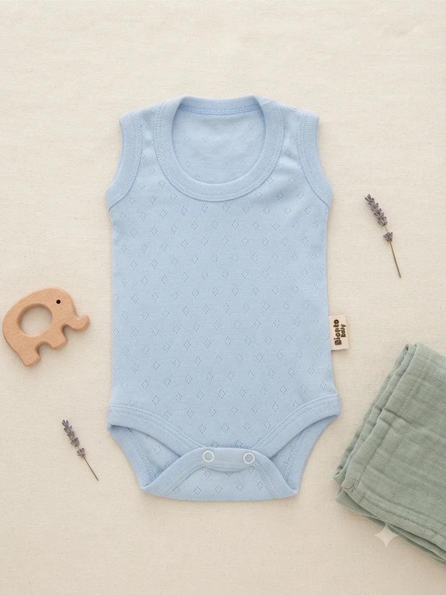 Ribbed Cotton Baby Sleeveless Bodysuit