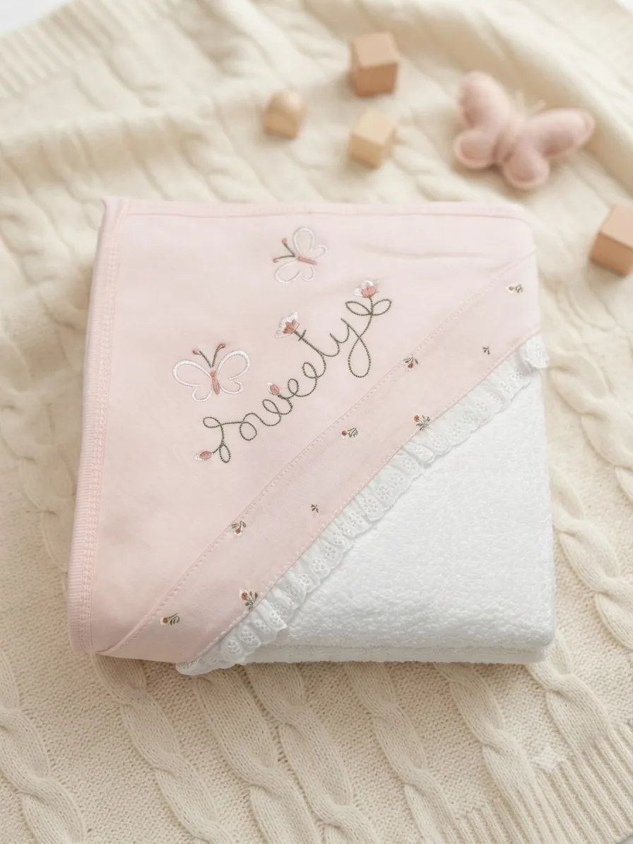 Gaia Patterned Baby Bath Towel