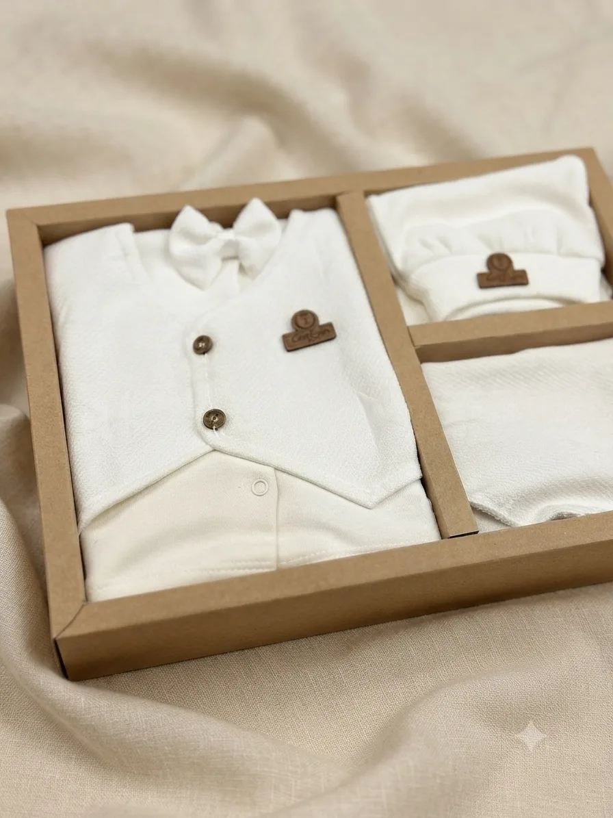 Formal Newborn Baby Clothing Set with Vest and Tie