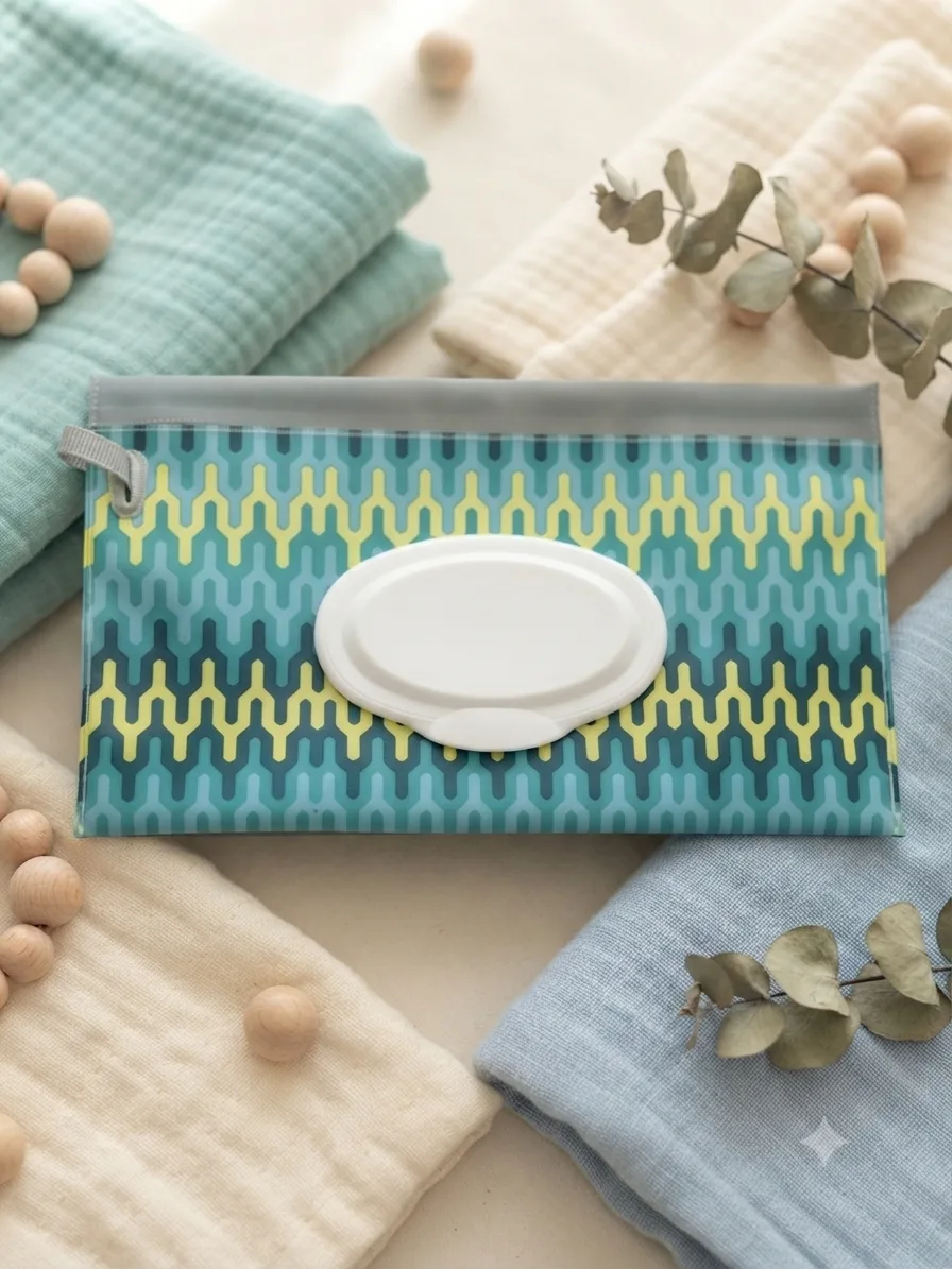 Patterned Wet Wipes Case