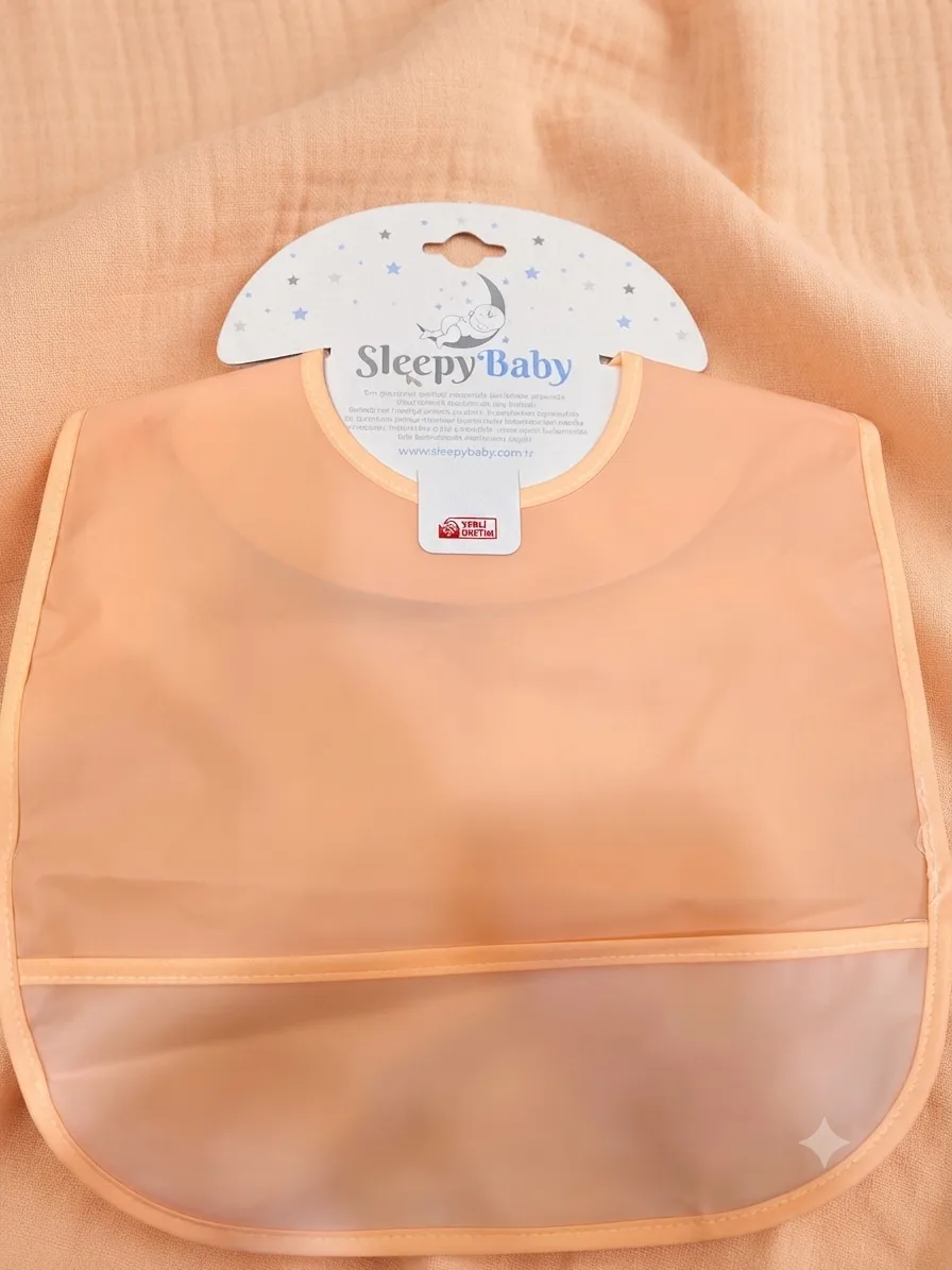 Waterproof Baby Bib with Food Catcher Pocket 