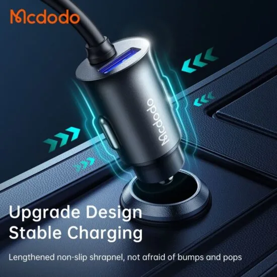 MCDODO 107W بارگاوی ئۆتۆمبێل لەگەڵ PD + 4 دەروازەی USB، بارگاویکردنی خێرا، و پیشاندەری LED