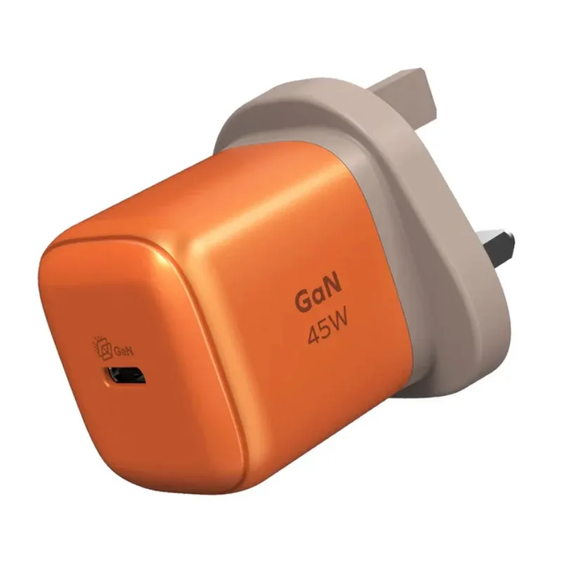 Momax Elite Charging Essential (45W GaN Charger+60W USB-C to USB-C Braided Cable 1.5m)-Orange
