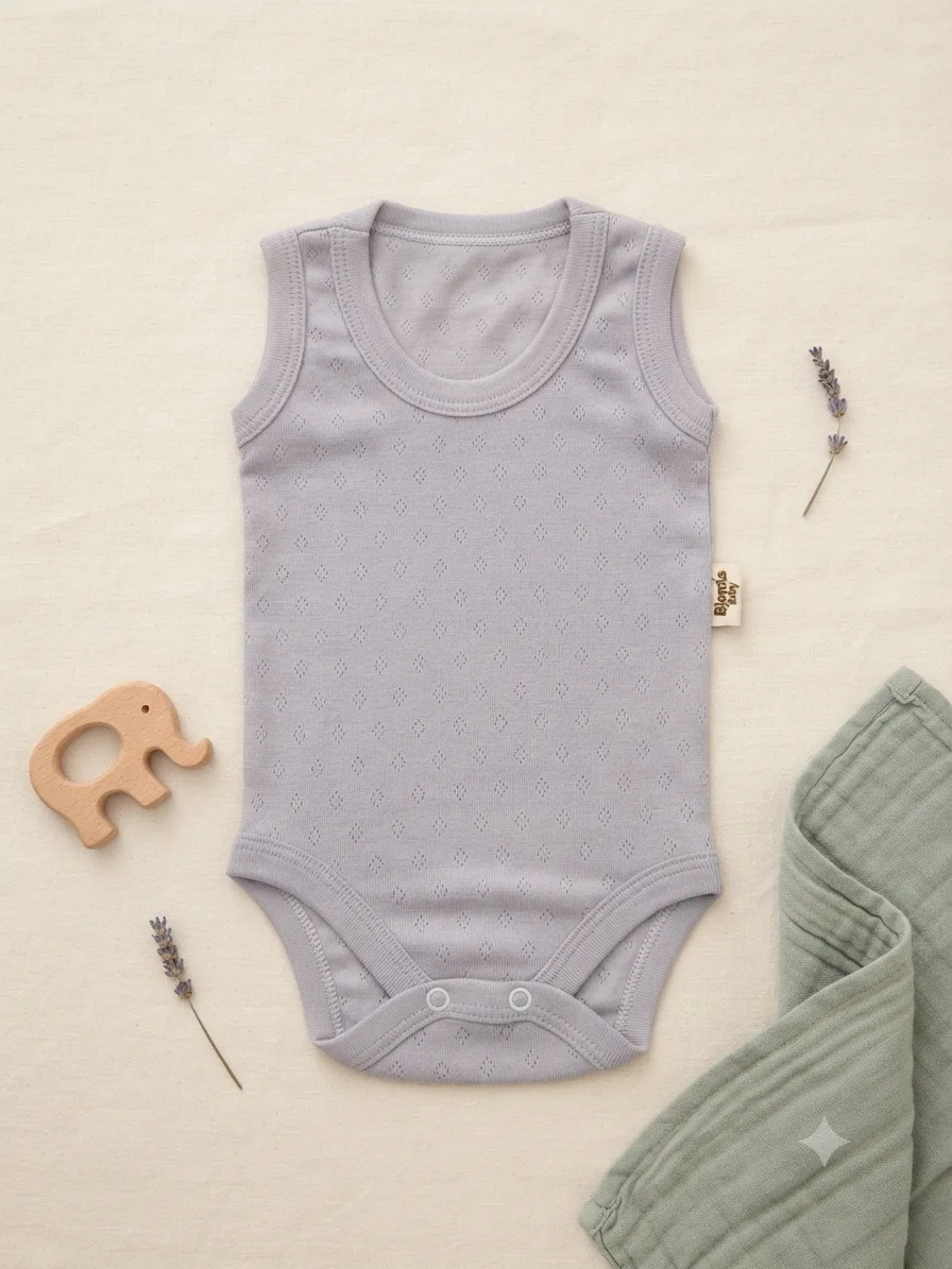 Ribbed Cotton Baby Sleeveless Bodysuit
