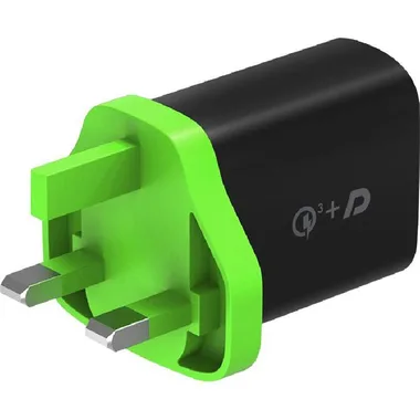 GOUI MINI 20+ PD Wall Charger 20W Dual Port Fast Charger – Black
