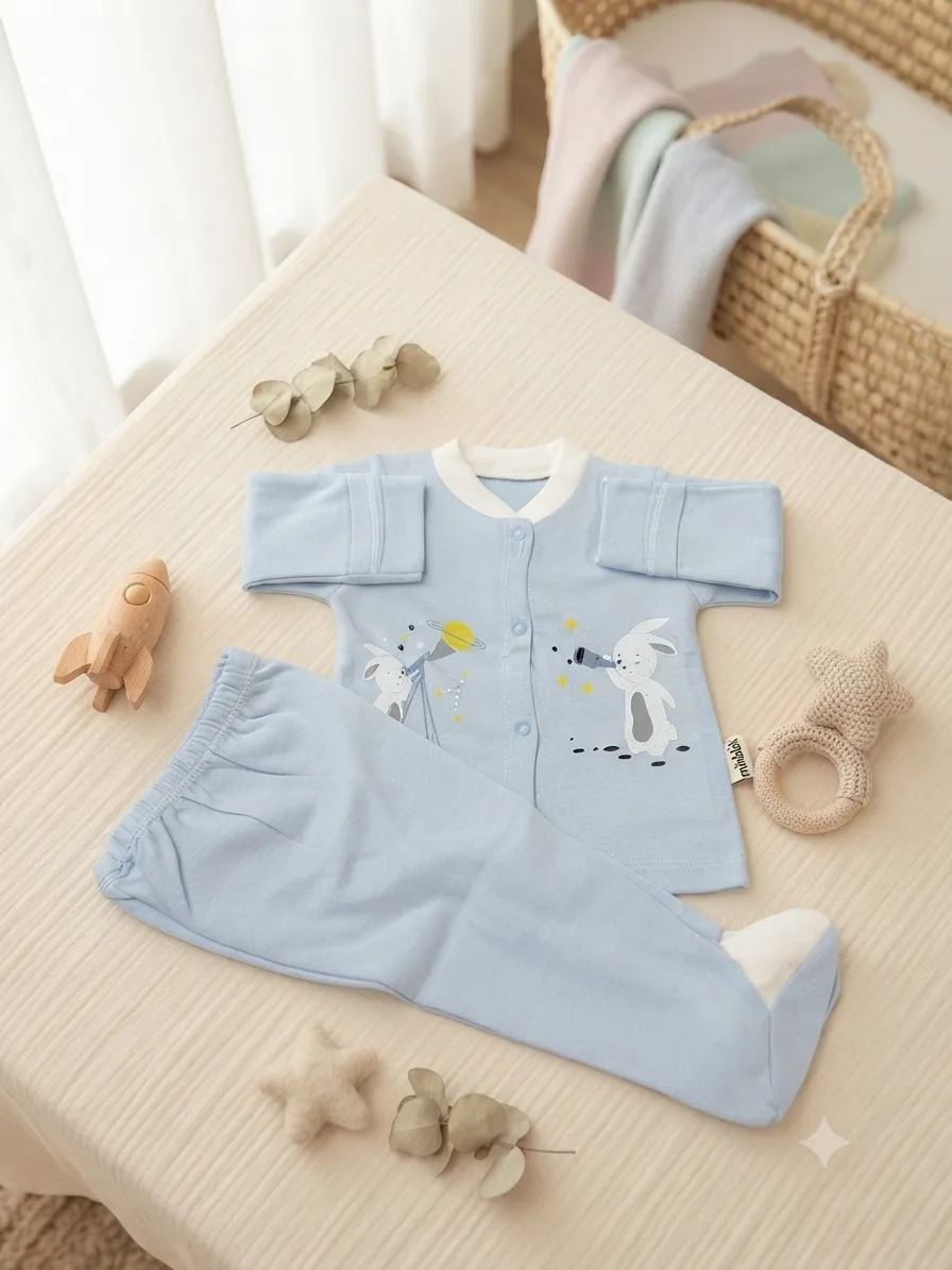      Baby Bamboo Blanket – Rabbit Pattern