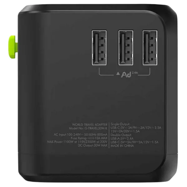 Goui UniqPD Universal Travel Charger 30W PD Blac