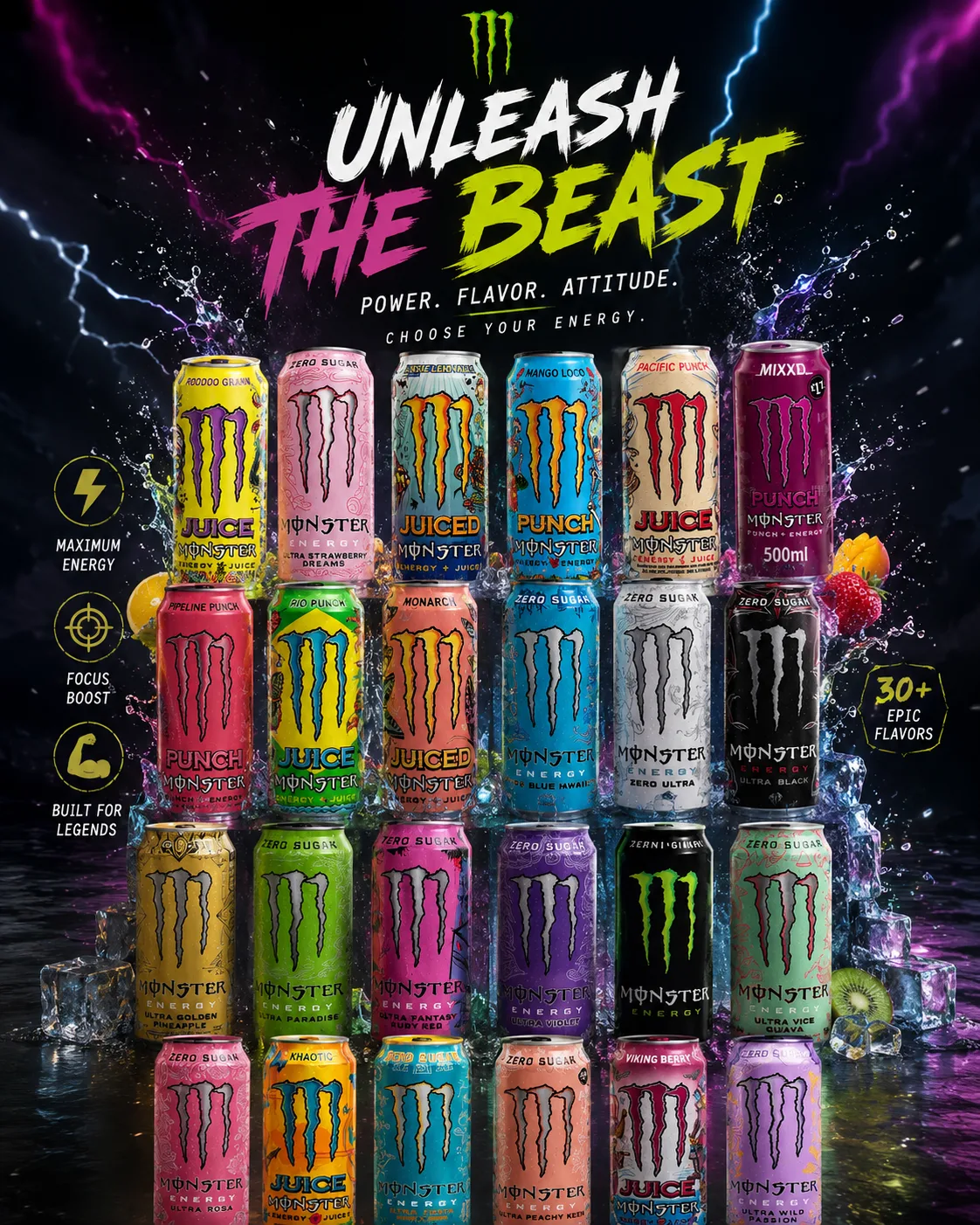 Beast energy drink monster