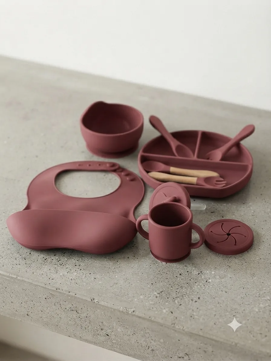 10-Piece Silicone Baby Feeding Set