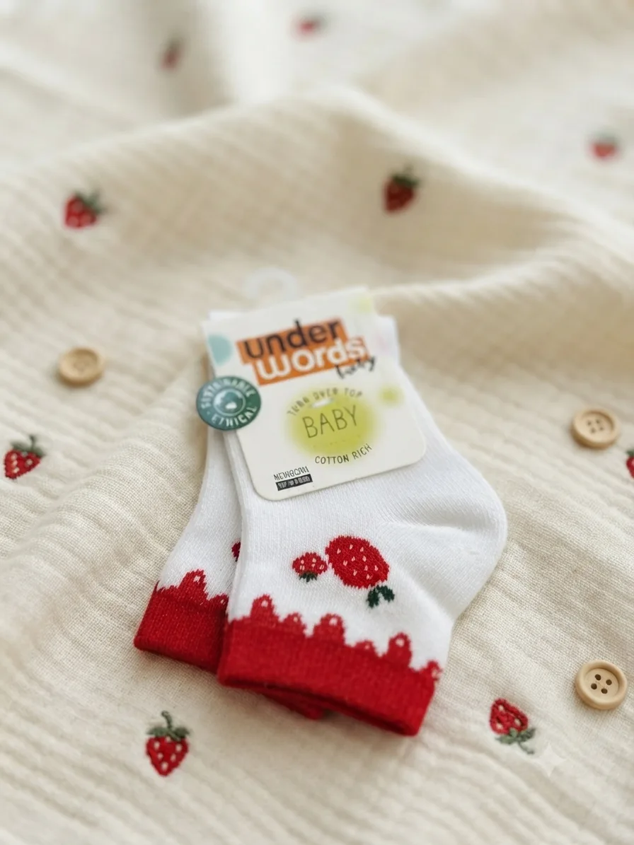 Baby Socks with Strawberry 