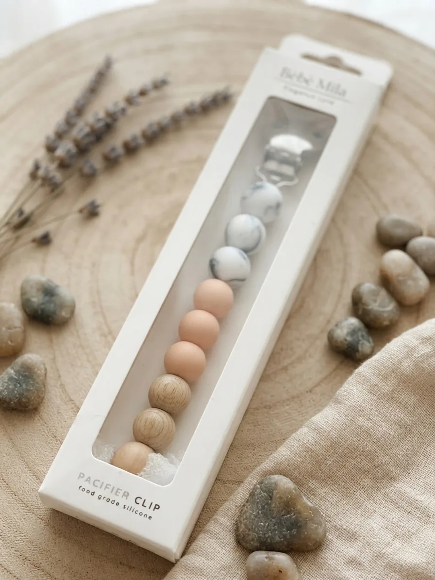     Bébè Mila Marble Silicone Pacifier Chain