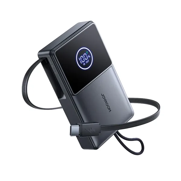 Joyroom JR-PR1 10000mAh 22.5W Powerbank with Built-in Retractable USB-C Cable - Black