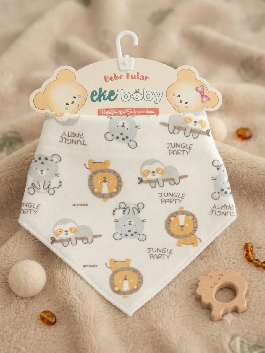Patterned Triangle Baby Bib Set 