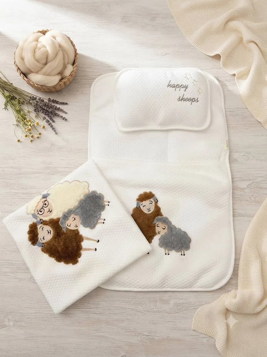 My Baby 3-Piece Baby Mattress & Pillow Set – Animal Design