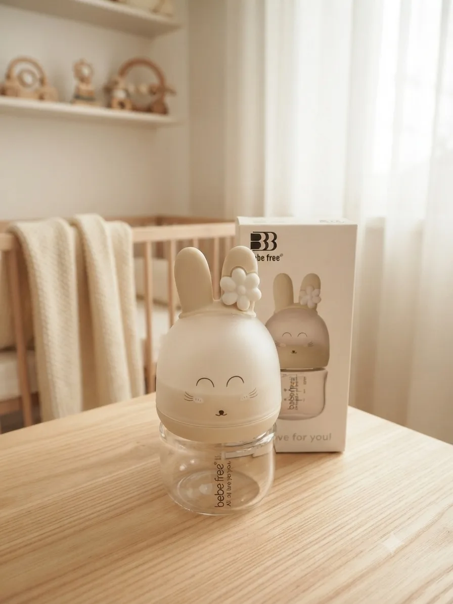 Bebe Free Glass Baby Feeding Bottle 100ml (3oz) – Newborn+