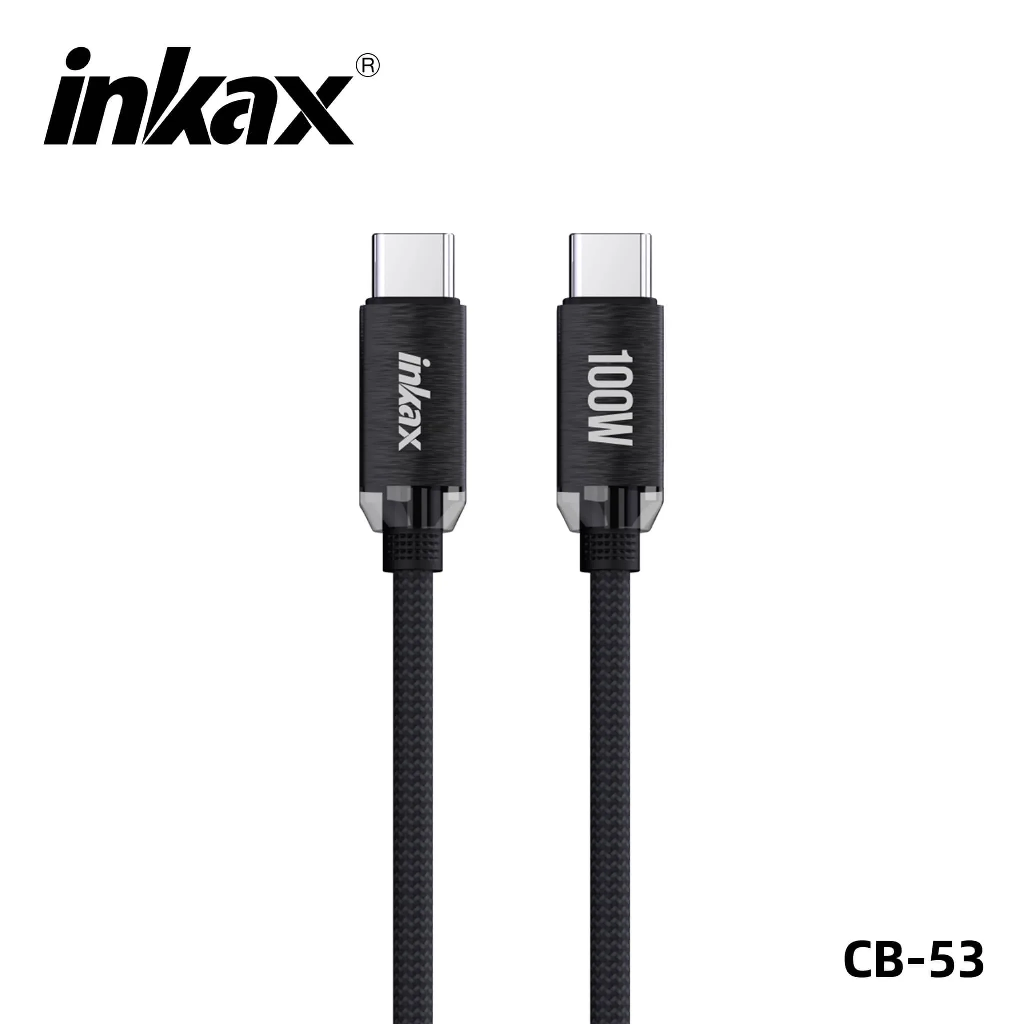 Inkax CB-53 Type-C to Type-C 100w Black Cable
