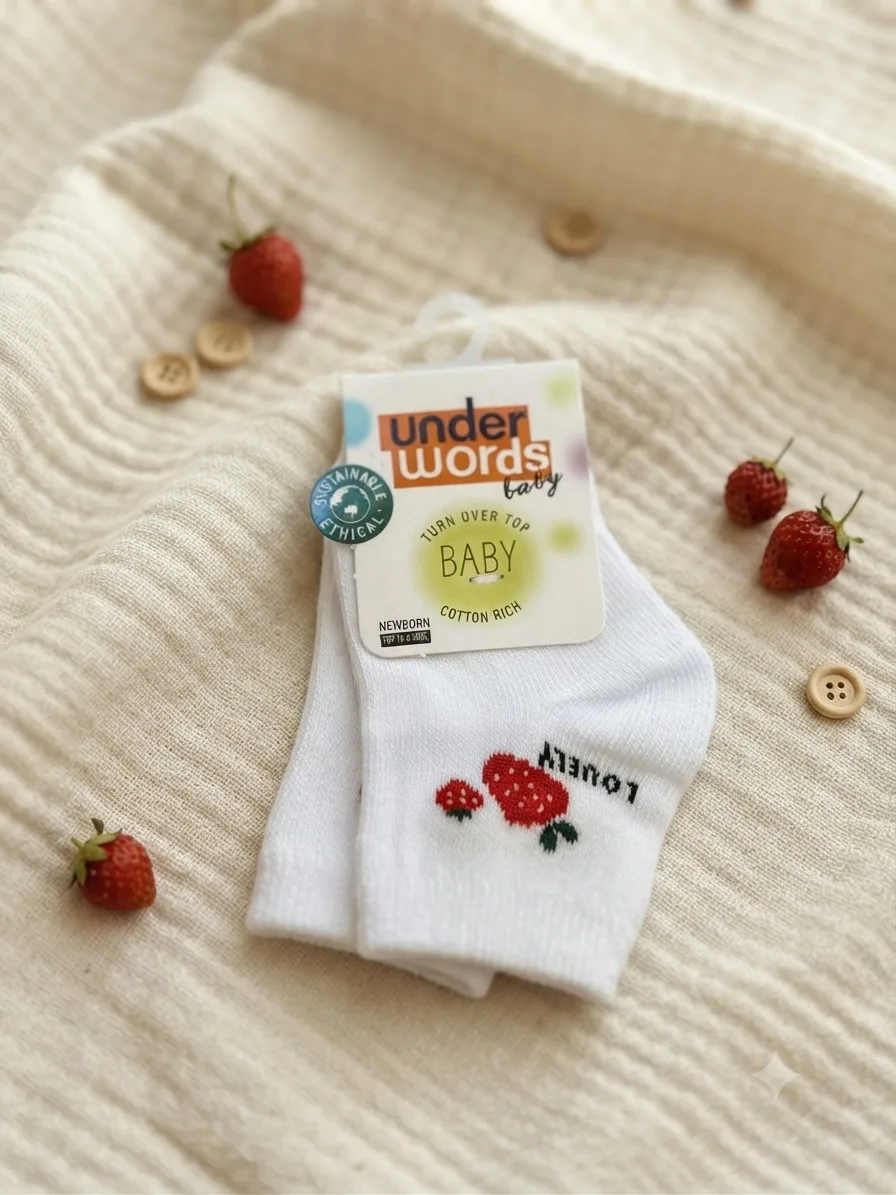 Baby Socks with Strawberry 