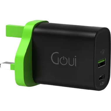 GOUI MINI 20+ PD Wall Charger 20W Dual Port Fast Charger – Black