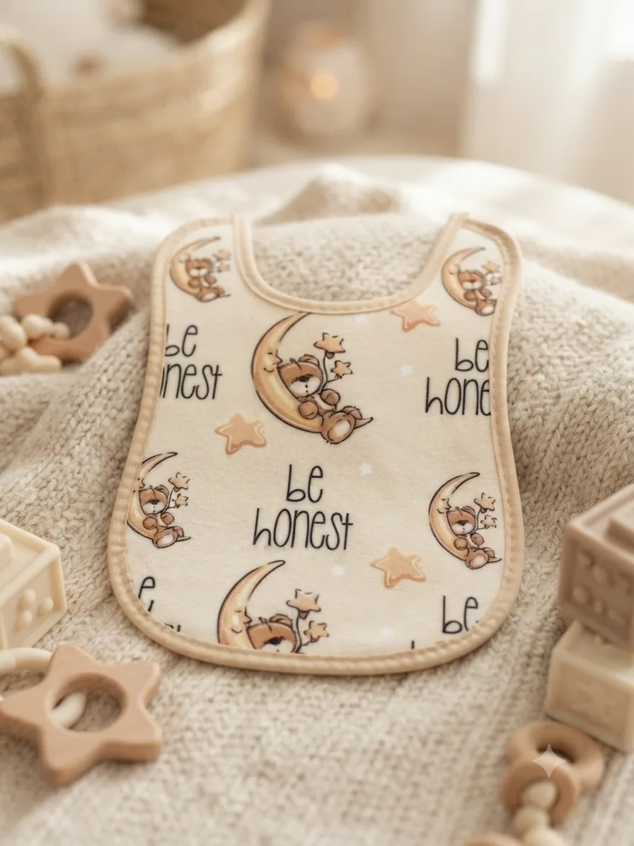 Baby Bib – Animal Print with Terry Cloth Back