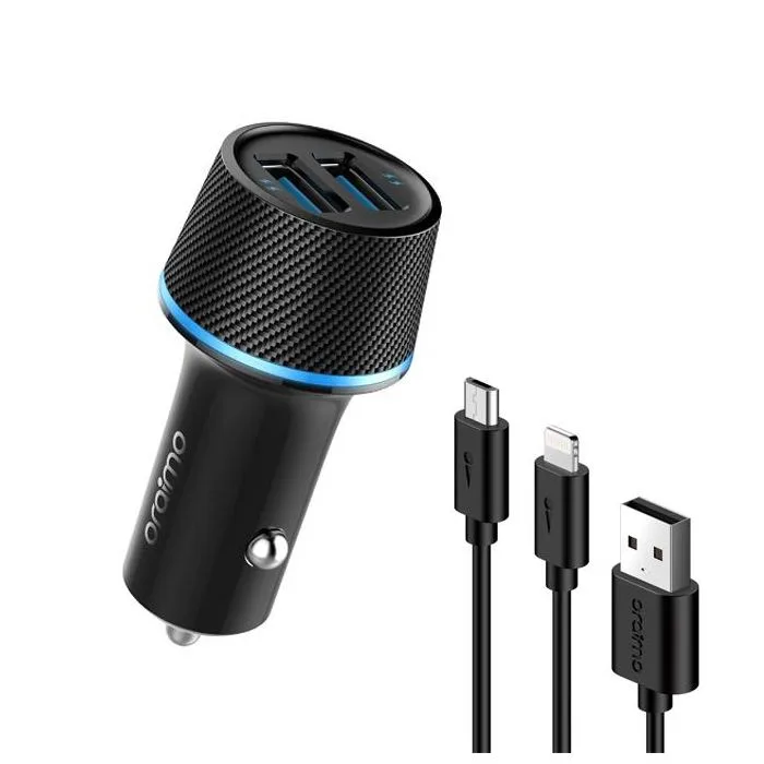 Oraimo Highway Dual Car Charger OCC-21D – Dual Output, Fast Charging, Multi-Protection