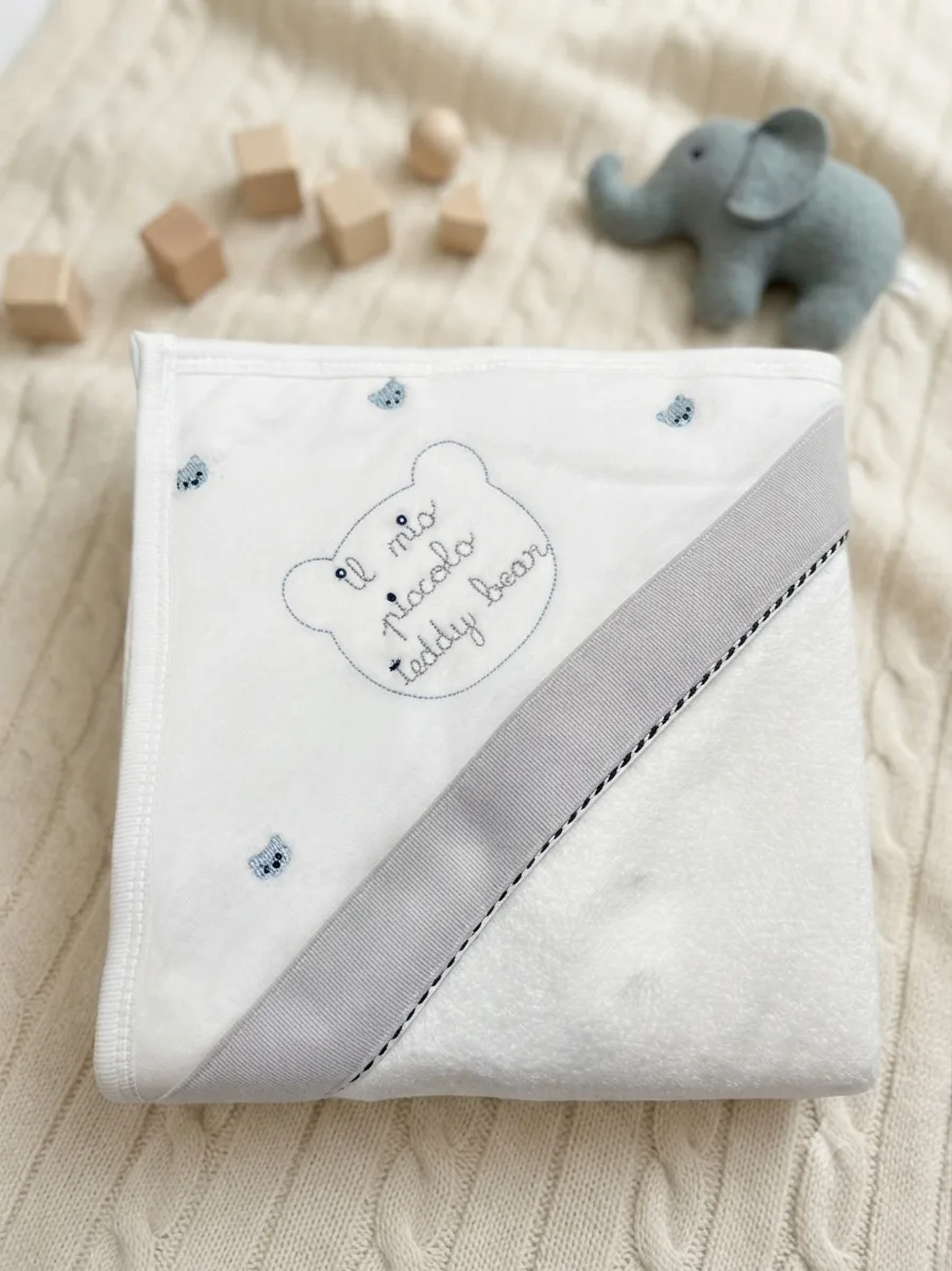 Gaia Patterned Baby Bath Towel