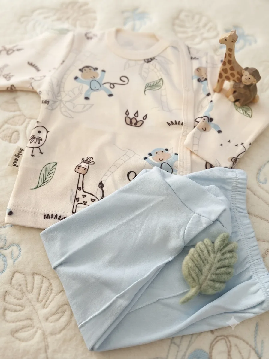 2-Piece Baby Set (0–3 Months) – Animal Design