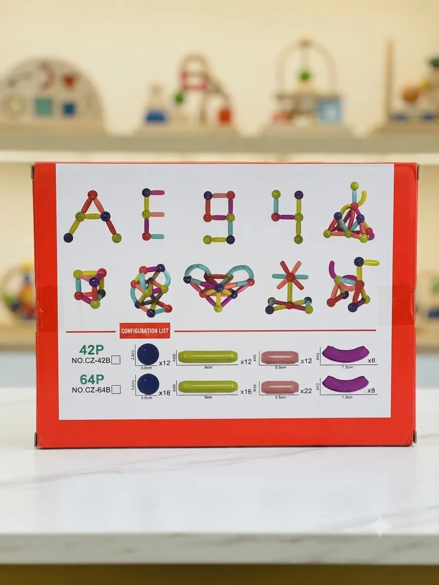 یاری مگناتیسی و تۆپی دروستکردنی شێوەکان بۆ منداڵان