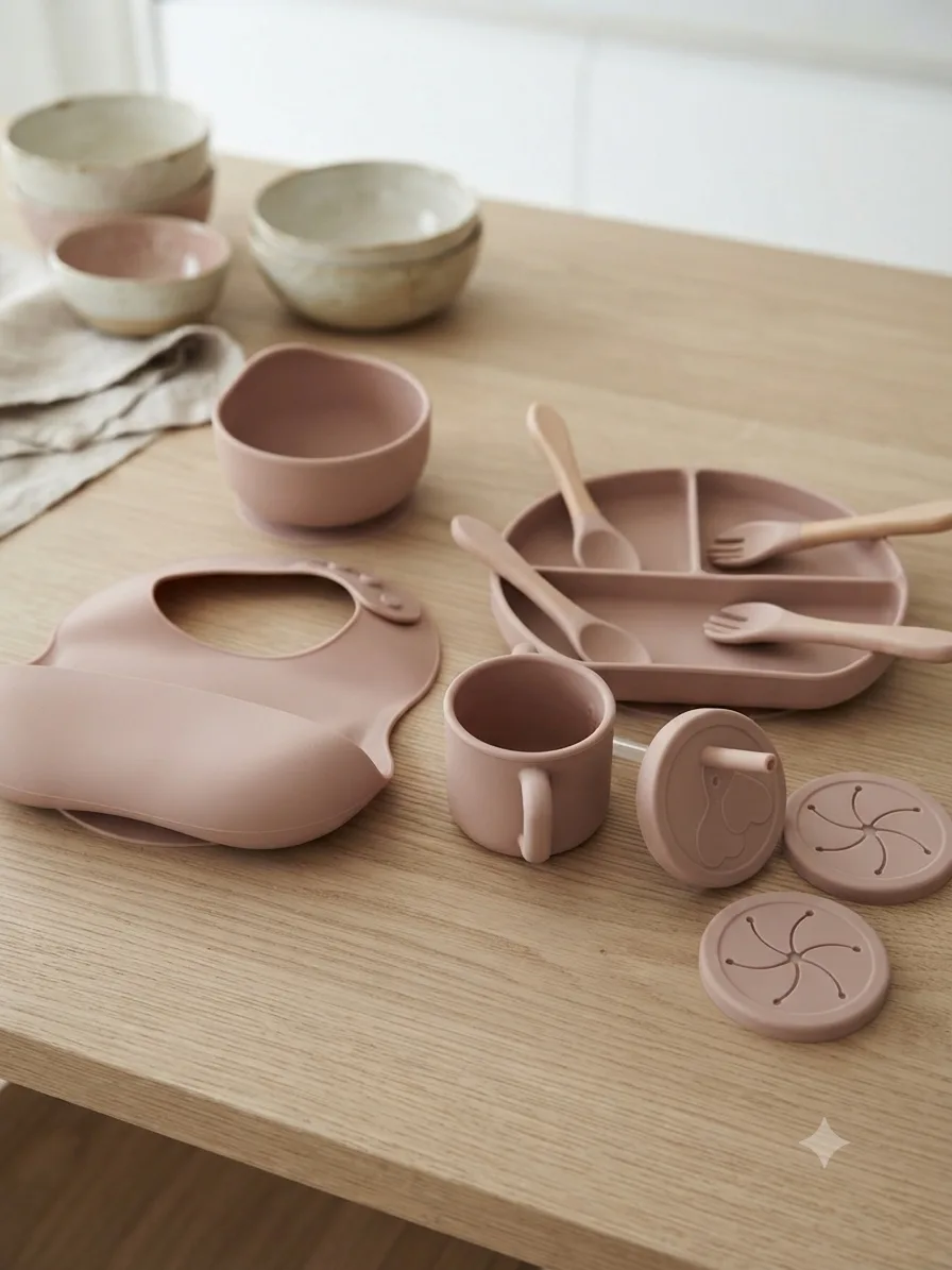 10-Piece Silicone Baby Feeding Set