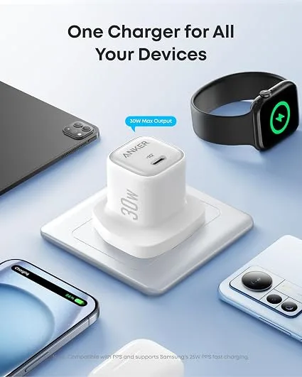 شەحن کامل ئەنكەر زۆلۆ GaN USB-C بقوة 30 وات