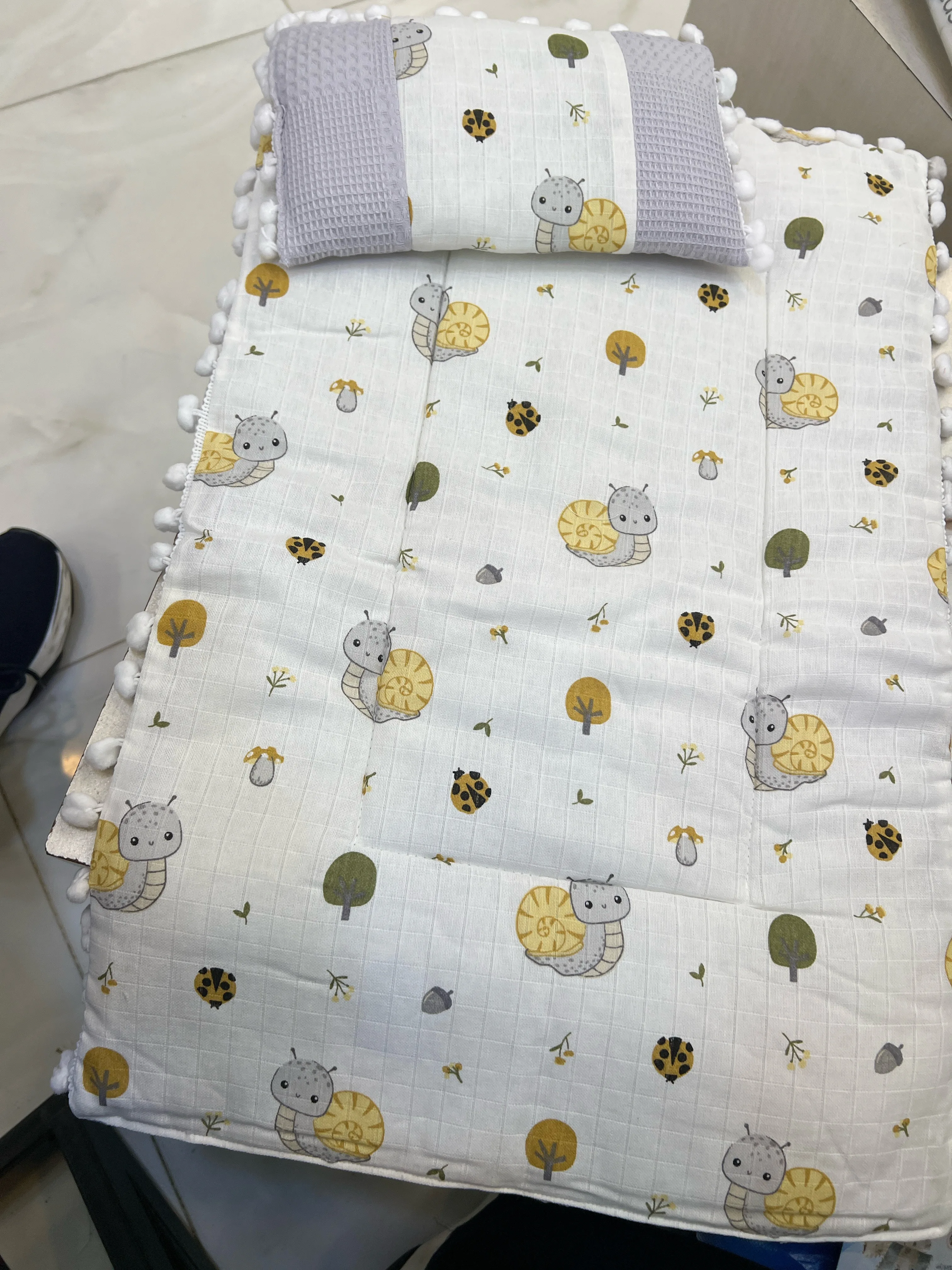 Gaia Patterned Baby Bath Towel
