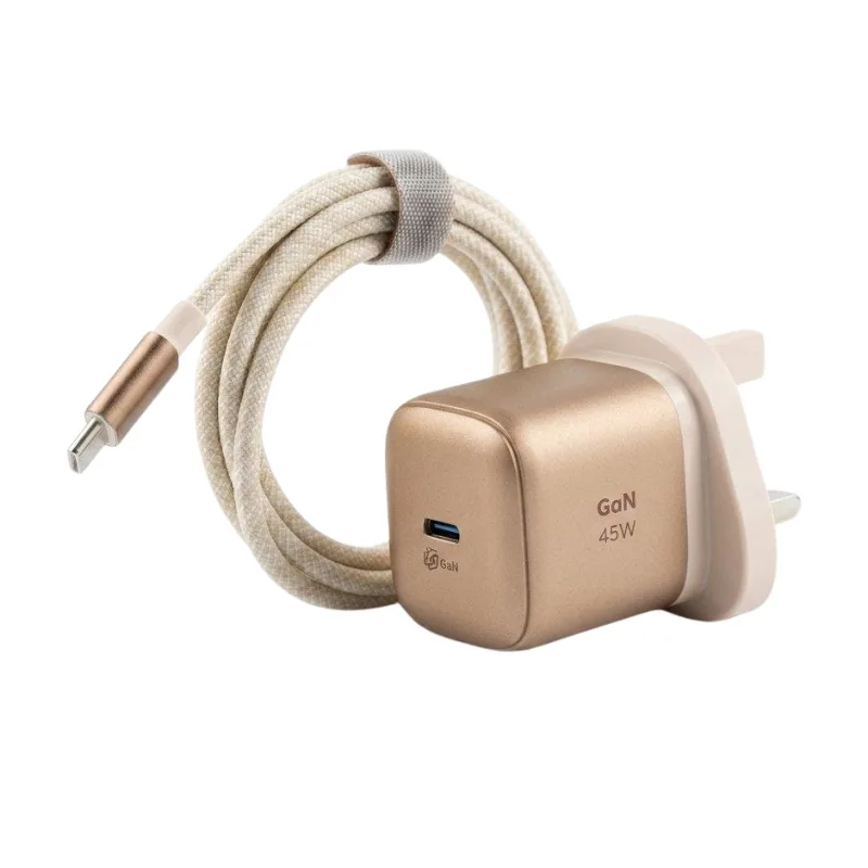 Momax Elite Charging Essential (45W GaN Charger+60W USB-C to USB-C Braided Cable 1.5m)-Orange